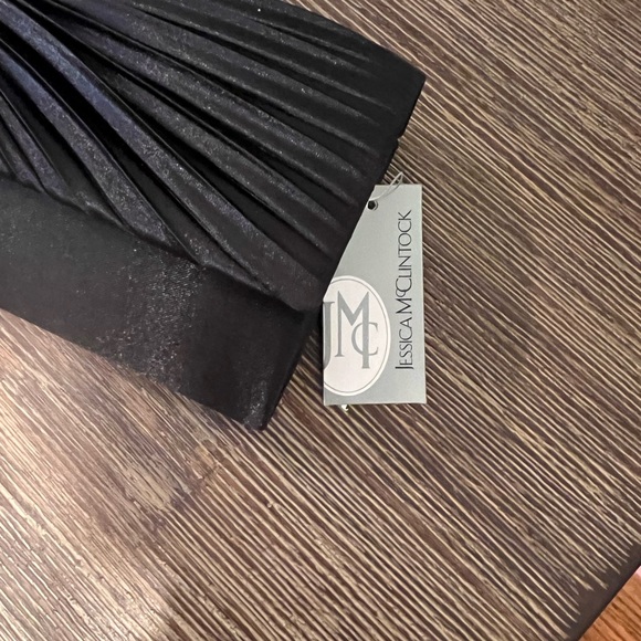 Brand new Black Satin Evening Purse Clutch Crystals - Picture 3 of 6